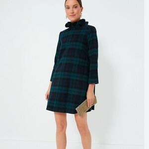 Tuckernuck black watch plaid Daphne dress